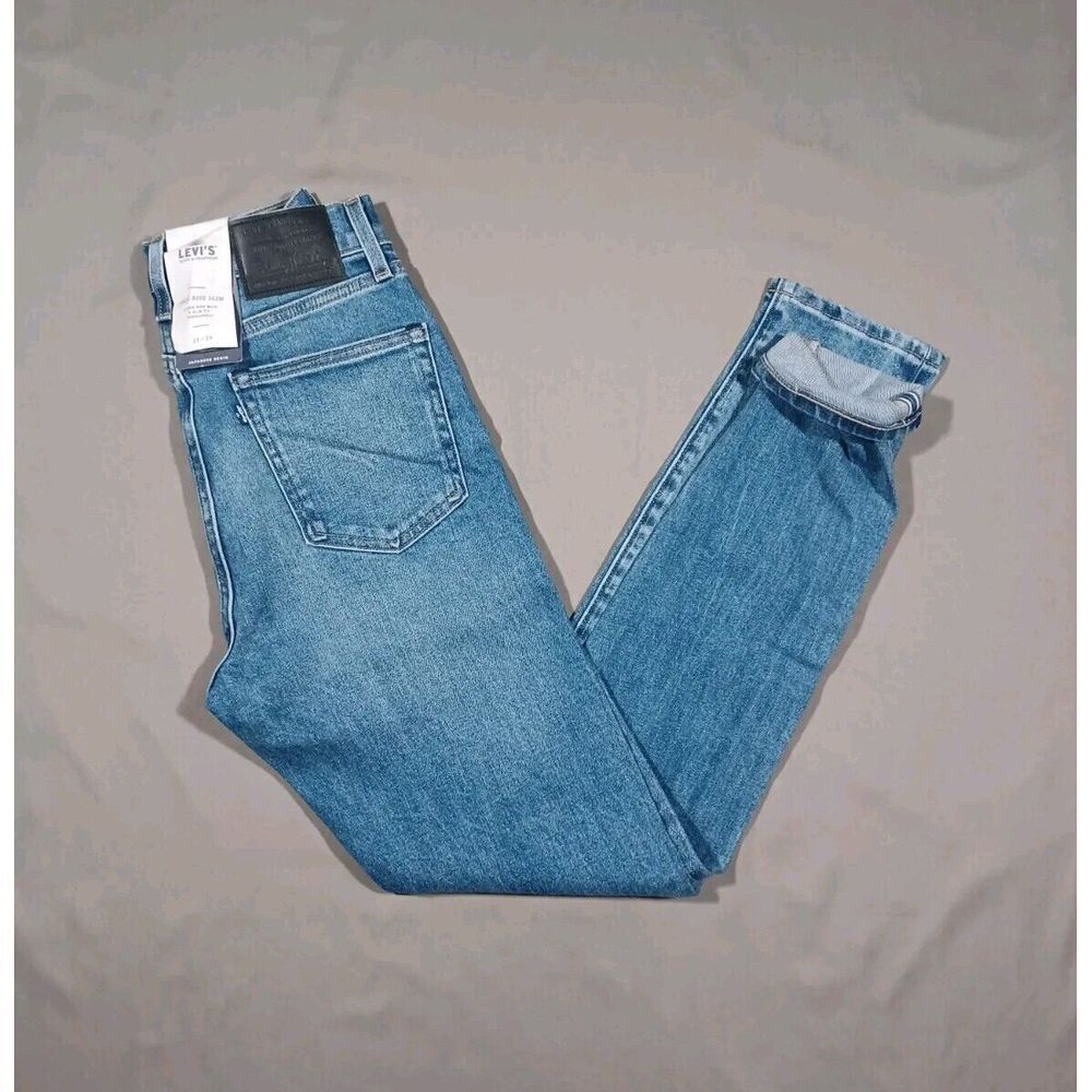 Levis Made & Crafted Jeans Womens 25x29 Blue‎ High Rise Slim Japanese Denim New